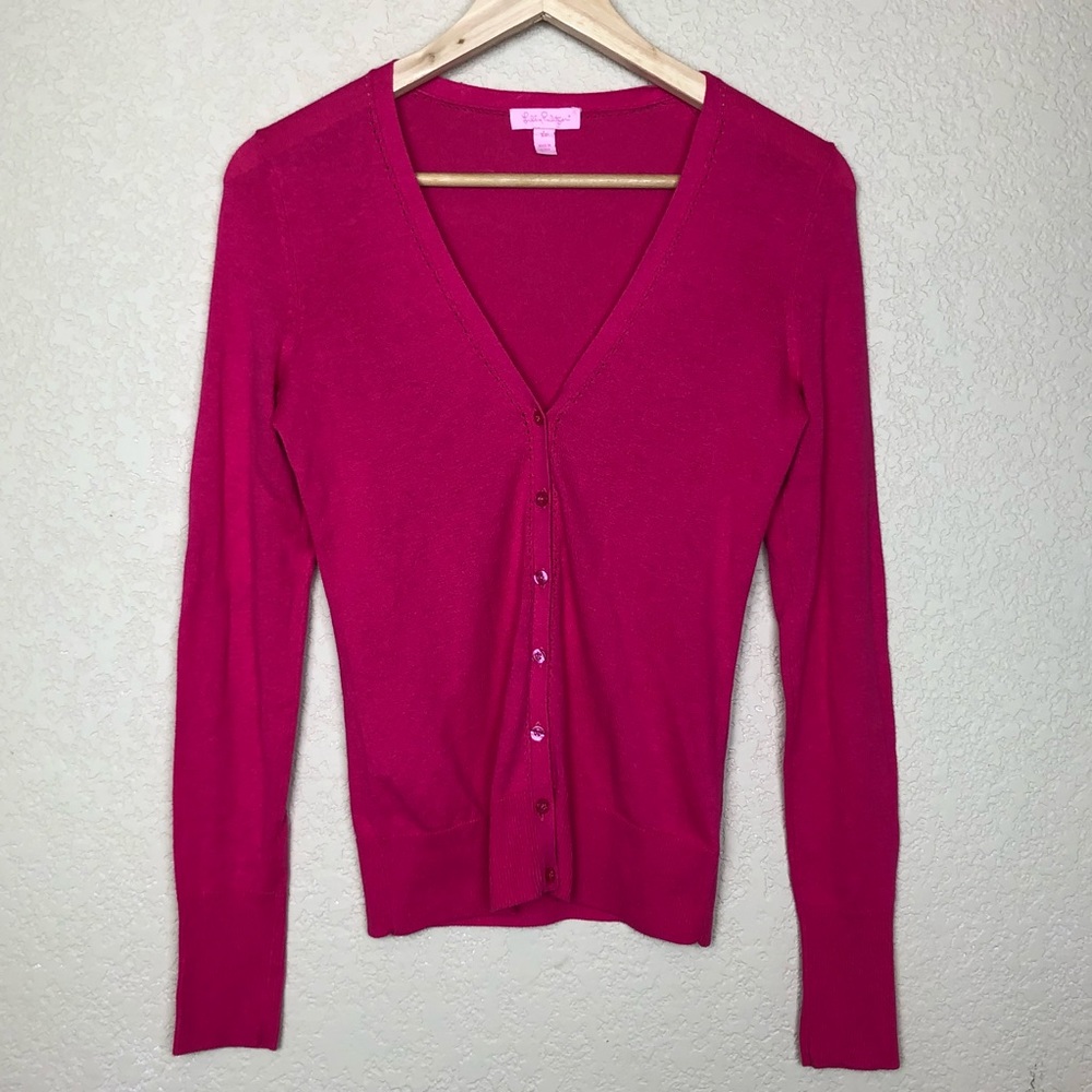 Lilly Pulitzer Pink Button Up Cardigan XS